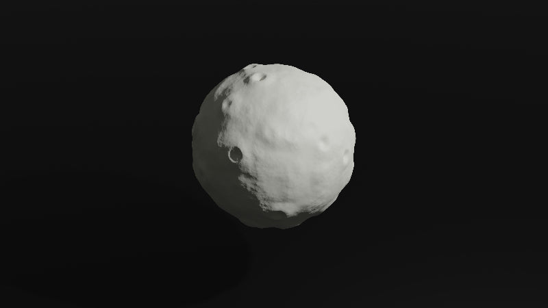 Weißer Mond als Projektion auf der Leinwand im Carl-zeiss-Planetarium. 