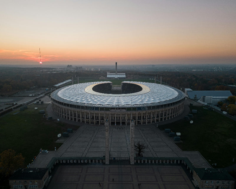 Foto aus Vogelperspektive vom Olympiastadion Berlin