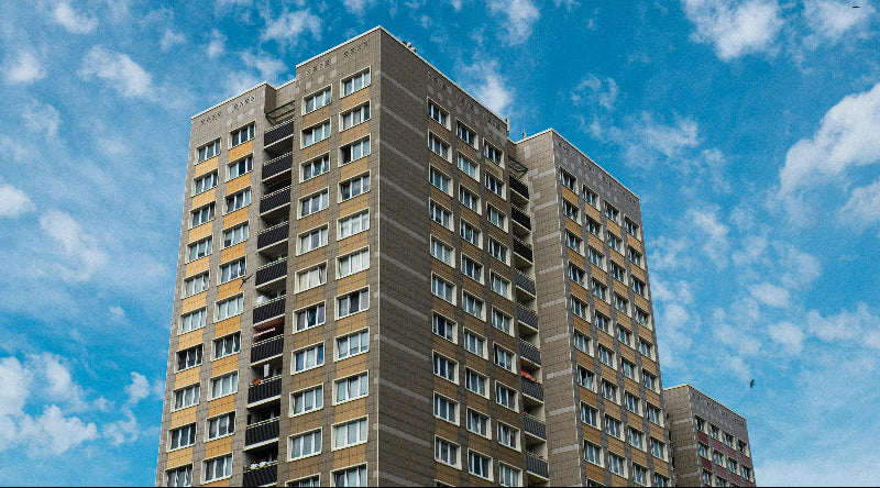 Berliner Plattenbau in Marzahn.