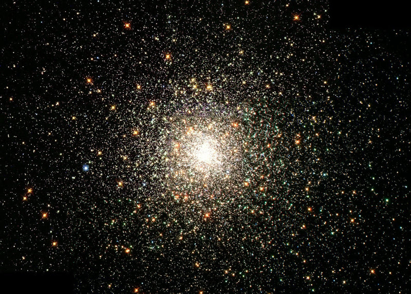 Projektion von einem Sternbild auf der Leinwand vom Planetarium Berlin. 