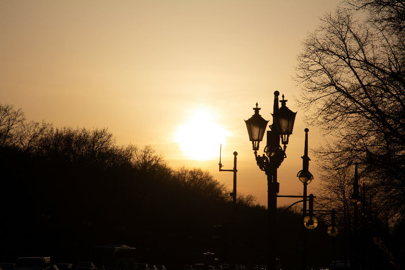 Sonnenuntergang im Tiergarten Berlin. 