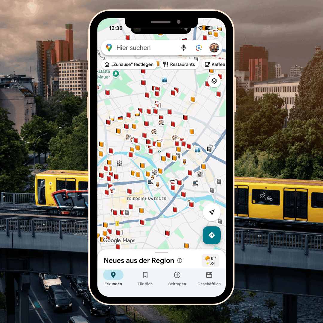 no tourist info tipps auf Stadtkarte in Berlin
