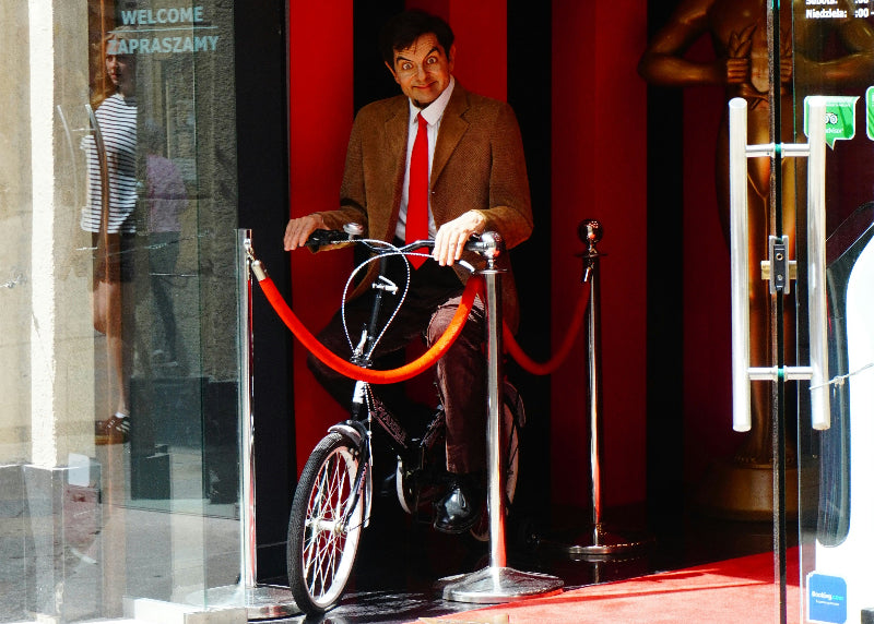 Foto von einer Wachsfigur am Eingang von Madame Tussauds.