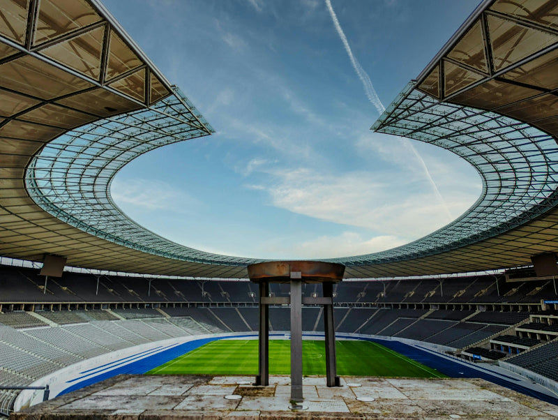 Foto vom Umbau des Olympiatadions.